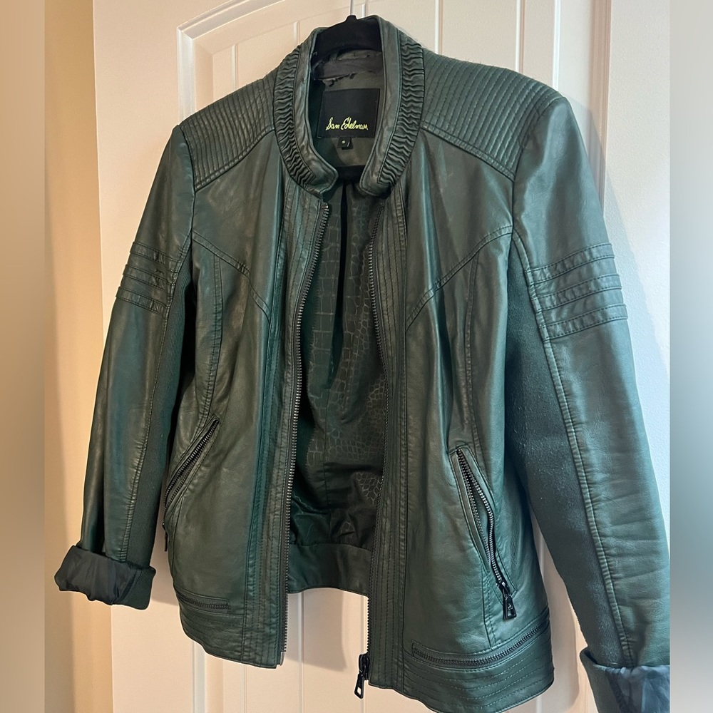 Sam Edelman Dark Green Bomber Jacket small